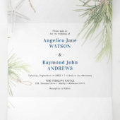 Modern strand thema bruiloft drieluik uitnodiging (Binnenkant midden)