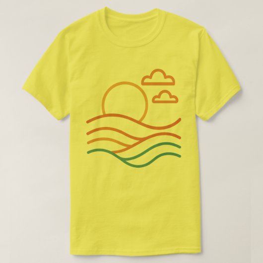 Modern Strandkunstwerk Mannen T-Shirt (Design voorkant)