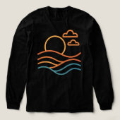 Modern Strandkunstwerk Mannen Tri-blend Shirt (Voorkant)