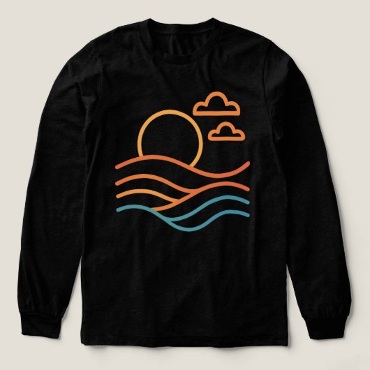 Modern Strandkunstwerk Mannen Tri-blend Shirt (Voorkant)