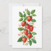 Modern Strawberry Berry In Love Bridal Shower Kaart (Achterkant)