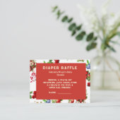 Modern Strawberry Berry Sweet Luier Raffle Ticket Informatiekaartje (Staand voorkant)