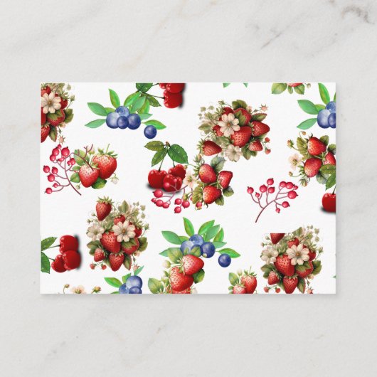 Modern Strawberry Berry Sweet Luier Raffle Ticket Informatiekaartje (Achterkant)