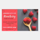 Modern Strawberry Jam Rechthoekige Sticker (Voorkant)