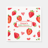 Modern Strawberry Pattern Baby shower Servet (Voorkant)