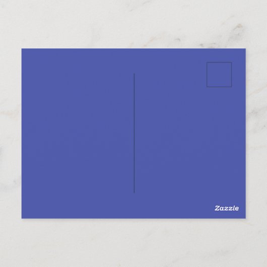 Modern streep blauw zilver-effect Sla de datum op Briefkaart (Achterkant)