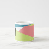 Modern Streepjes Geometrisch Patroon Monogram Espresso Kop (Voorkant)