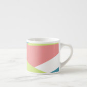 Modern Streepjes Geometrisch Patroon Monogram Espresso Kop (Rechts)