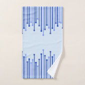 Modern streeppatroon op bleek blauw bad handdoek (Handdoek)