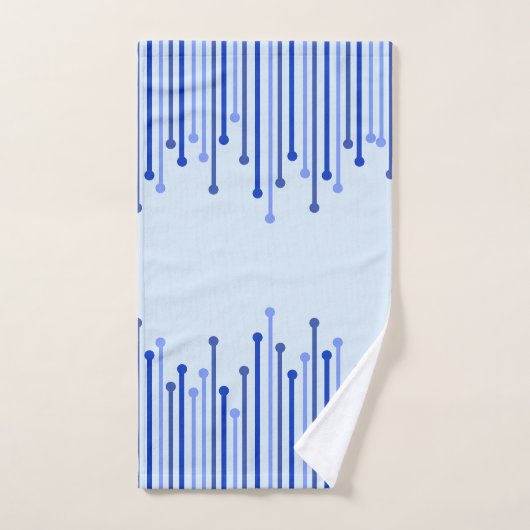 Modern streeppatroon op bleek blauw bad handdoek (Handdoek)