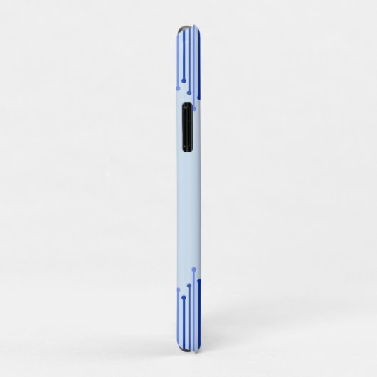 Modern streeppatroon op bleek blauw Case-Mate iPhone case (Achterkant/rechts)