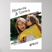 Modern Street Art Voeg je foto toe BBF Beste vrien Poster (Voorkant)