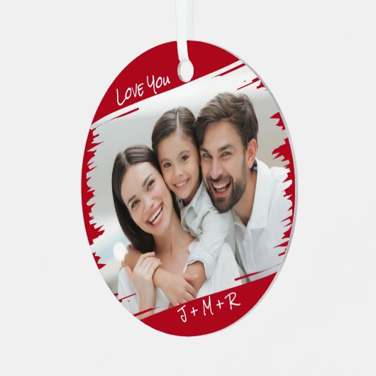 Modern Street Art voegt je foto's toe Metalen Ornament (Voorkant links)