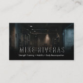 Modern Strength Training Fitness Coach Personal Visitekaartje (Voorkant)