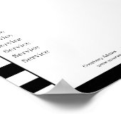 Modern Strepen Salon Prijslijst Poster (Hoek)