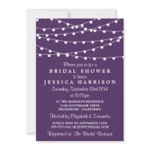 Modern string lichten over Paars Vrijgezellenfeest