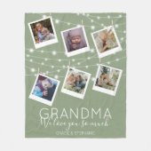 Modern String Lights Photo Collage Fleece Blanket (Voorkant)