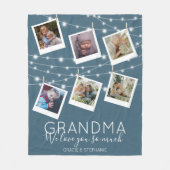 Modern String Lights Photo Collage Fleece Blanket Deken (Voorkant)