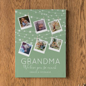 Modern String Lights Photo Collage Plaque Fotoplaat