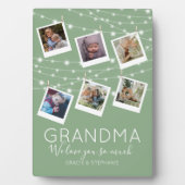 Modern String Lights Photo Collage Plaque Fotoplaat (voorkant)