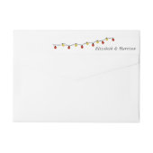 Modern String Lights, Red & Gold Wedding (Achterkant)