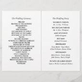 Modern String Lights, Red & Gold Wedding Program (Achterkant)