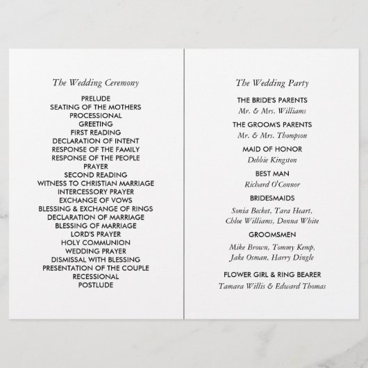 Modern String Lights, Red & Gold Wedding Program (Achterkant)