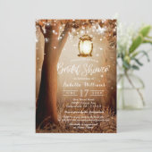 Modern String Lights Rustiek Vrijgezellenfeest Kaart (Staand voorkant)