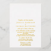 Modern String Lights Wedding Real Folie Uitnodiging (Voorkant)