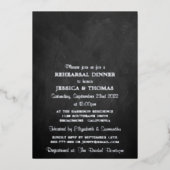 Modern String Lights Wedding Rehearsal Dinner Real Folie Uitnodiging (Voorkant)