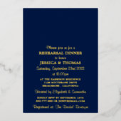 Modern String Lights Wedding Rehearsal Dinner Real Folie Uitnodiging (Voorkant)