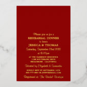 Modern String Lights Wedding Rehearsal Dinner Real Folie Uitnodiging (Voorkant)