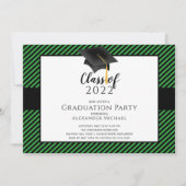 Modern Stripe Afstudeerder Pet Graduation Party In Kaart (Voorkant)