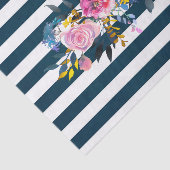 Modern Stripe Bloempatroon Tissuepapier (Detail)