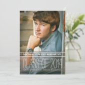 Modern Stripe Bold Graduation Party Invitation Kaart (Staand voorkant)