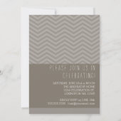 Modern Stripe Bold Graduation Party Invitation Kaart (Achterkant)