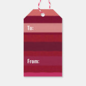 Modern Stripe Christmas Gift Label Cadeaulabel (Achterkant)