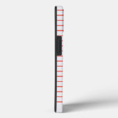 Modern Stripe | Coral Pink Grey Scandinavian Name Case-Mate iPhone Case (Achterkant / Rechts)