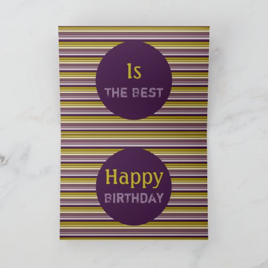 Modern Stripe Designer Paper Kaart (Binnen)