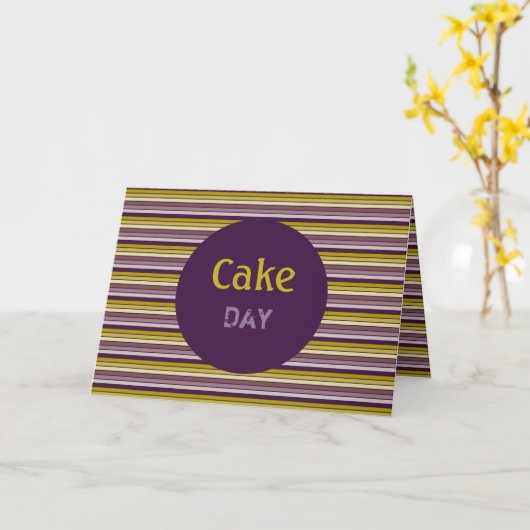 Modern Stripe Designer Paper Kaart (Gele Bloem)