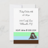 Modern Stripe Fiftieth Birthday Kaart (Achterkant)