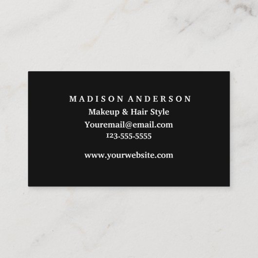 Modern Stripe Floral Visitekaartje (Achterkant)