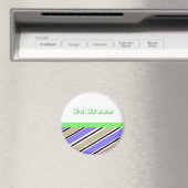 Modern Stripe Go Green Design Magneet (Insitu (Vaatwasser))