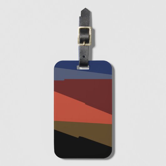 Modern Stripe Kleurrijke Regenboog driehoek patroo Bagagelabel (Voorkant (verticaal))