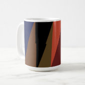 Modern Stripe Kleurrijke Regenboog driehoek patroo Koffiemok (Voorkant links)