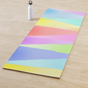 Modern Stripe Kleurrijke Regenboog driehoek patroo Yogamat