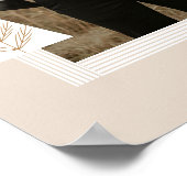 Modern Stripe Lijst Evergreen Kerstboom Foto Poster (Hoek)