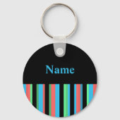 Modern Stripe Name Sleutelhanger Sjabloon (Voorkant)