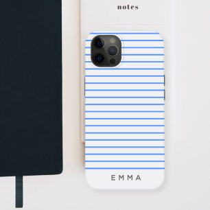 Modern Stripe   Nautical Blue Striking Scandi Case-Mate iPhone Case