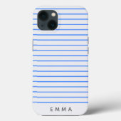 Modern Stripe | Nautical Blue Striking Scandi Case-Mate iPhone Case (Achterkant)